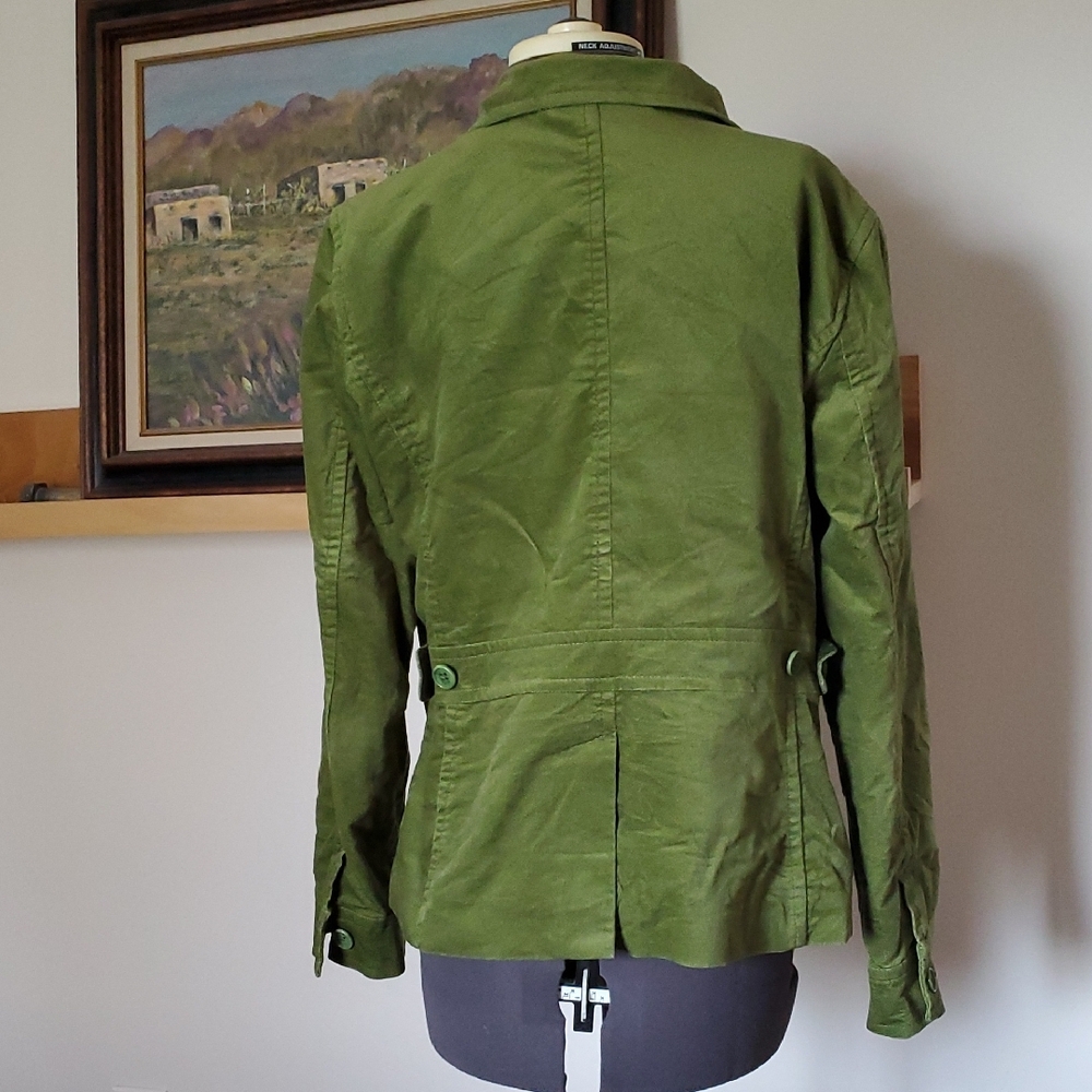 Talbots Olive Utility Button-Front Jacket - image 4